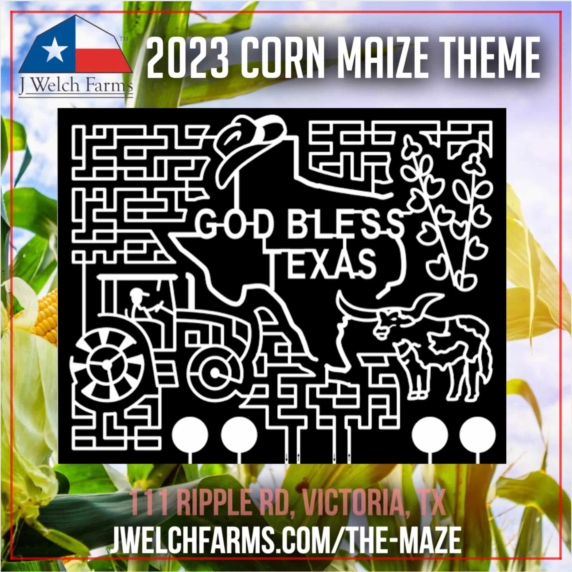 J Welch Farms Corn Maze Victoria TX